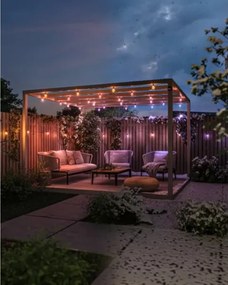 Philips Hue FESTAVIA - RGBW LED hosszabbítható, dimmelhető kültéri füzér, 30× LED, 21 m, IP65