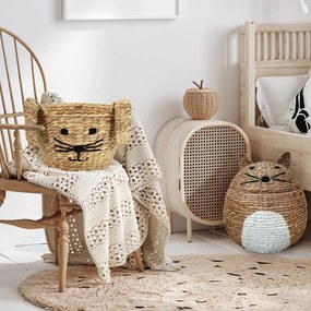 Natúr színű vízijácint játéktároló kosár ø 35x26 cm Rabbit – Compactor