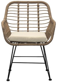 Autronic Kerti szett 1+2, fém, polirattan, természetes, AZ-F1208 NAT