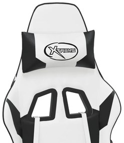 vidaXL fehér és fekete műbőr masszázsjátékszék