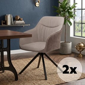 Avenberg LARO Étkezőszék szett - 2db, forgó, szürkésbarna