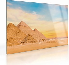 Az egyiptomi piramisok képe (üvegen) (70x50 cm)