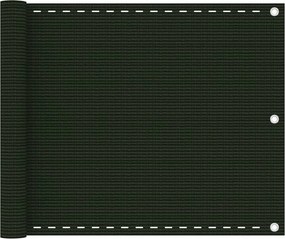 vidaXL sötétzöld HDPE erkélytakaró 75 x 500 cm