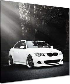 Vászonkép 80x80 Fehér Bmw Szürke Autó