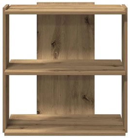 3 szintes kézműves tölgy szerelt fa könyvespolc 60 x 30 x 60 cm
