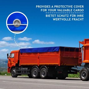 JAGO Ponyva 650 g/m² alumínium háló 5 x 7 m kék