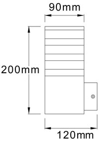 TEKSAS kültéri fali lámpa 1xE27/12W/230V IP44 antracit