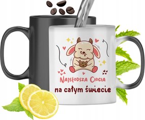 Mágikus Bögre Nagynéninek Fekete Színváltós, fényképes nyomattal