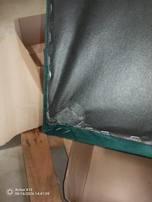 AKCIÓ Kihúzható kétoldalas L alakú ülőgarnitúra SILVIANO 230x140 cm, sötétzöld II. osztály
