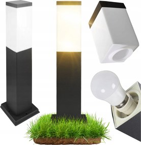 LED-es kerti álló lámpa 45cm kültéri álló oszlop E27 Led fekete