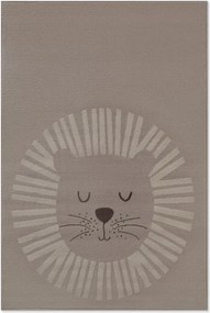 Gyerekszőnyeg 160x230cm, bézs oroszlán mintás, puha sörtékkel