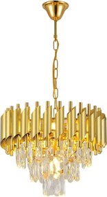 Brilagi - Láncra akasztott csillár ECLIPSE 5×E14/10W/230V Ø 38 cm, aranyszínű