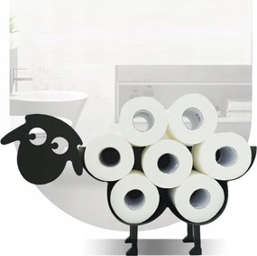Wc-papír Tartó Állvány Bárány Kos Fekete Fém Több Tekercs