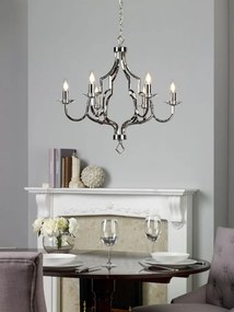 DAR LIGHTING NER0638 NERVA Kristály Csillár Nikkel E14 IP20