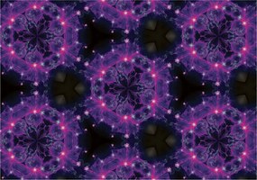 Fotótapéta Virágos Mandala Lila Kozmosz Absztrakt 368x254 +ragasztó