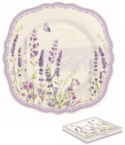 Porcelán desszerttányér 20cm,dobozban, Lavender Field