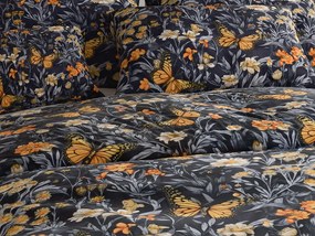 Mikroszálas ágyneműhuzat BUTTERFLY GARDEN kék-szürke Ágyneműhuzat mérete: 70 x 90 cm | 140 x 200 cm