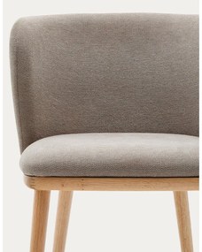 Világosbarna kárpitozott étkezőfotel Ciselia – Kave Home