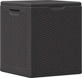 Fekete Pp Rattan Kerti Tároló Doboz 90 L