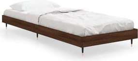vidaXL barna tölgy színű szerelt fa ágykeret matrac nélkül 75x190 cm