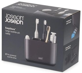 Fekete műanyag fogkefetartó állvány EasyStore – Joseph Joseph