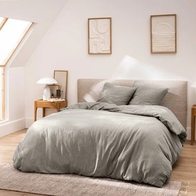 Szürke kétszemélyes-hosszabbított háromrészes pamut ágyneműhuzat 240x220 cm Meline – douceur d'intérieur
