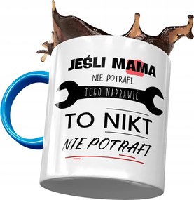 Kék Bögre Anyák napjára Nyomtatott fényképpel