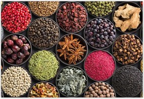 Fotótapéták 152x104 Fűszertartó tálak gyógynövények