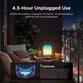 Govee - LED RGBW dimmelhető asztali lámpa beépített hangszóróval LED/36W/12V Wi-Fi