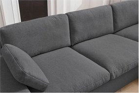 Sötétszürke sarokkanapé Belair – Bobochic Paris