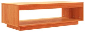 viaszbarna tömör fenyőfa dohányzóasztal 110 x 50 x 33,5 cm