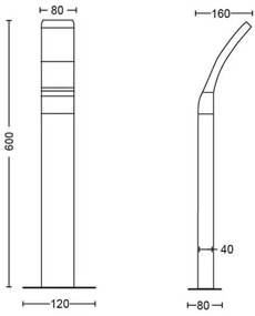 Philips - LED Kültéri lámpa SPLAY LED/12W/230V 4000K 60 cm IP44