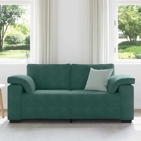 sötétzöld bársony loveseat kanapé 140 cm