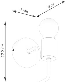 Natúr színű fali lámpa Dazzle – Sollux
