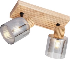 Okos spotlámpa fa füstüveggel 2-lámpás forgatható és dönthető, WiFi G45-tel - Gracy
