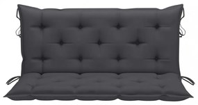 antracitszürke oxford szövet kerti padpárna 120x(50+50)x7 cm