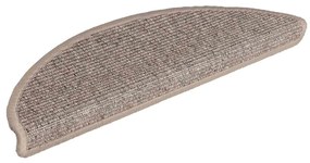 15 db sötétbézs öntapadó lépcsőszőnyeg 56x17x3 cm