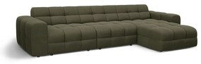 Zöld sarokkanapé (jobb oldali-heverő résszel) Kendal – Micadoni