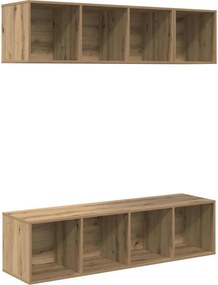 vidaXL TV szekrény garnitúra 3 pcs Artisan tölgy Faanyag