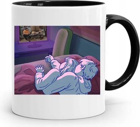 Bögre Fekete Vicces Világ Rossz Nyomtatott Fotóval