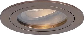 6 darabos modern süllyesztett spotlámpa készlet sötét bronz színben, forgatható és dönthető IP44 - Chuck