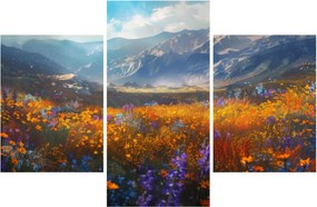Kép - Festett hegyi táj II. (90x60 cm)