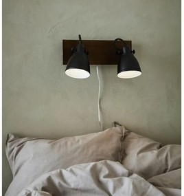 Markslöjd 108213 - Fali spotlámpa NATIVE 2xE14/18W/230V fekete/barna