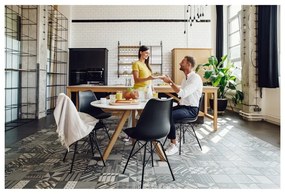 Eco 2 db fekete szék fekete fémlábakkal - Bonami Essentials