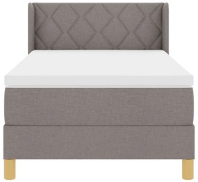 Boxspring ágy matraccal taupe színben, 90 x 200 cm Kárpit
