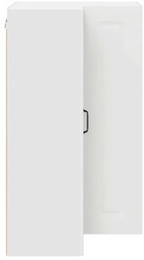 Fali konyhaszekrény polcokkal Fehér 57 x 57 x 100 cm Faanyag