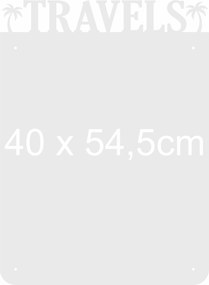 Masszív Mágneses tábla nyaraláshoz |40x54,5cm Travels