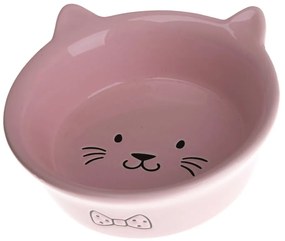 Rózsaszín kerámia tál macskáknak, ø 14 cm - Dakls
