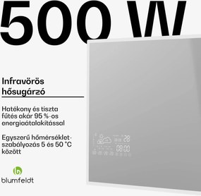 Blumfeldt Infravörös hősugárzó| Smart Mirror, Infravörös sugárzás, 500 W, IP44