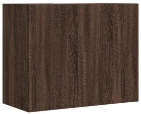 barna tölgy színű szerelt fa fali szekrény 75 x 35 x 60 cm